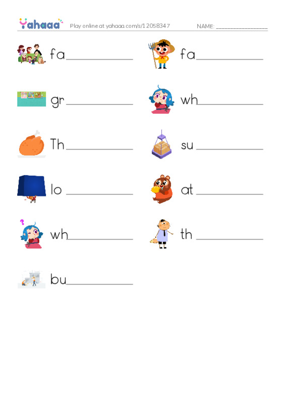 RAZ Vocabulary J: The Thanksgiving the Jacks Built PDF worksheet writing row