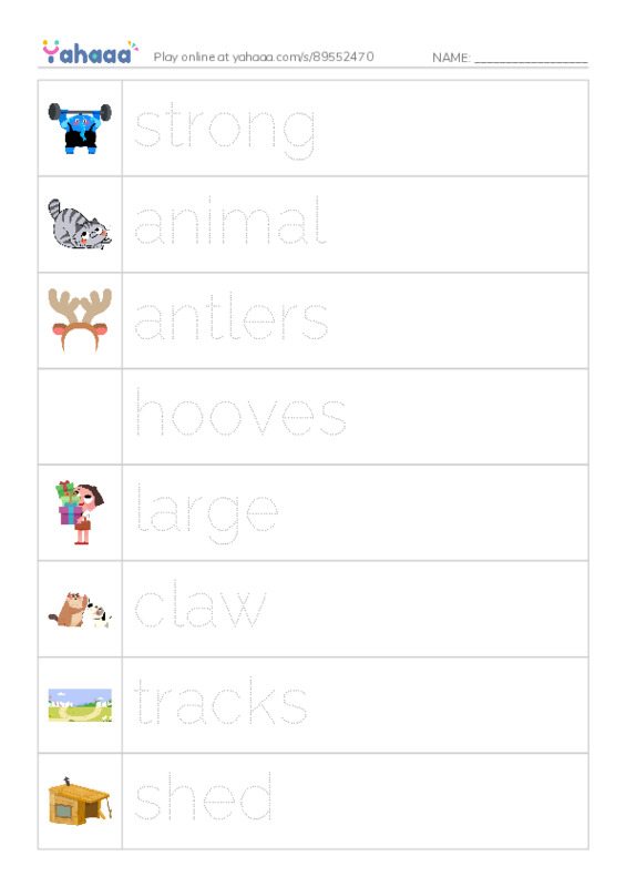 RAZ Vocabulary J: Whose Tracks Are These PDF one column image words