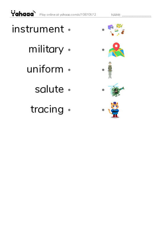 RAZ Vocabulary K: Hugs for Daddy PDF link match words worksheet