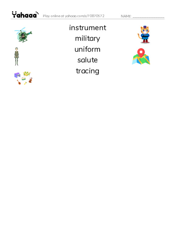 RAZ Vocabulary K: Hugs for Daddy PDF three columns match words