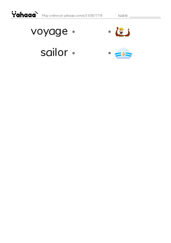 RAZ Vocabulary K: Ratty Rats2 PDF link match words worksheet