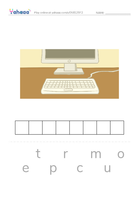 RAZ Vocabulary K: The Mind Game PDF word puzzles worksheet