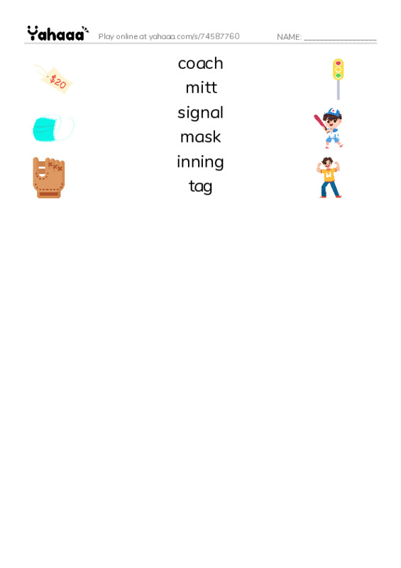 RAZ Vocabulary L: Eggys Easy Out PDF three columns match words