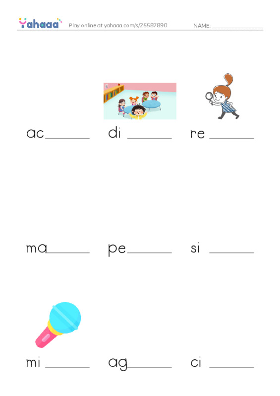 RAZ Vocabulary L: Joeys Stop Sign PDF worksheet to fill in words gaps