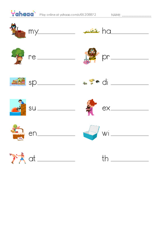 RAZ Vocabulary L: Owls Overhead PDF worksheet writing row