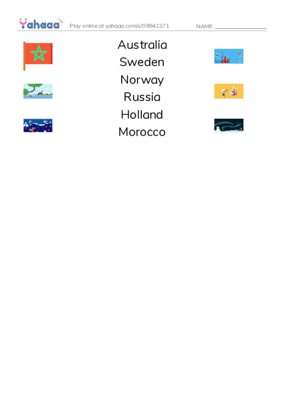 RAZ Vocabulary L: Shoes Around the World PDF three columns match words