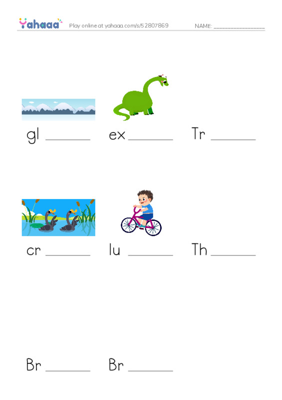 RAZ Vocabulary L: The Tinosaur PDF worksheet to fill in words gaps