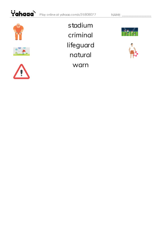 RAZ Vocabulary M: Dogs at Work PDF three columns match words