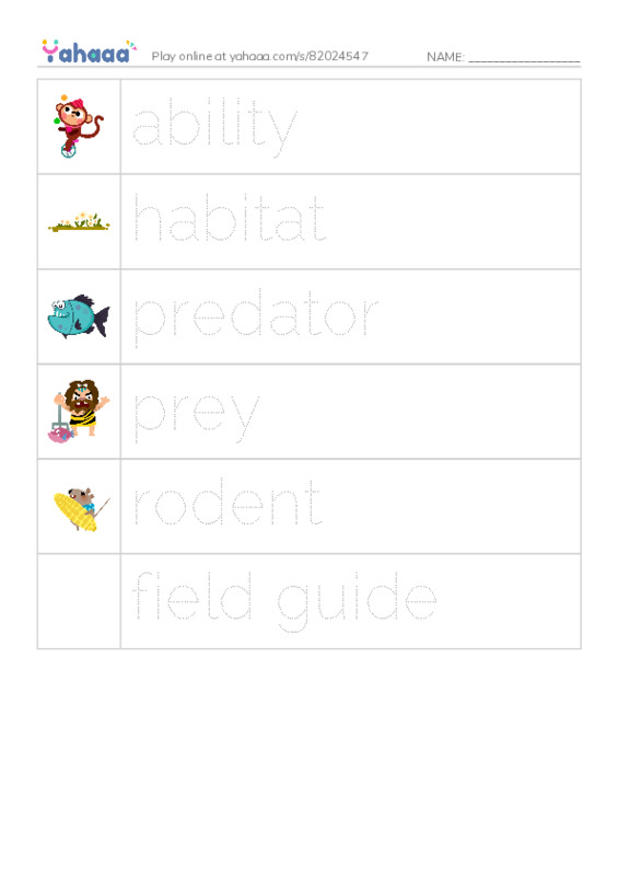 RAZ Vocabulary M: Frogs and Toads PDF one column image words