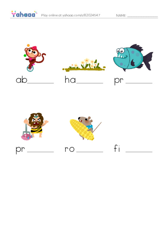 RAZ Vocabulary M: Frogs and Toads PDF worksheet to fill in words gaps