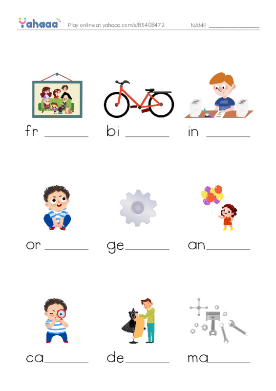 RAZ Vocabulary M: History of the Bicycle PDF worksheet to fill in words gaps