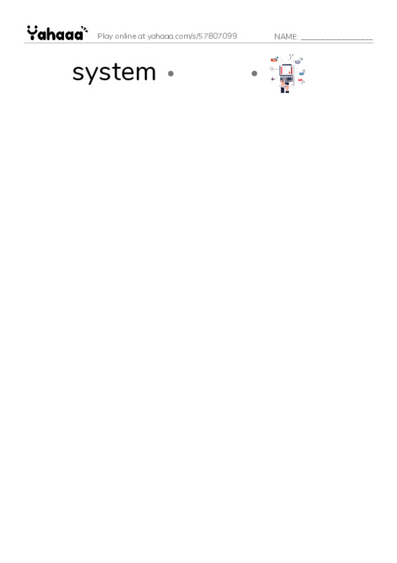 RAZ Vocabulary M: Inside Your Body3 PDF link match words worksheet