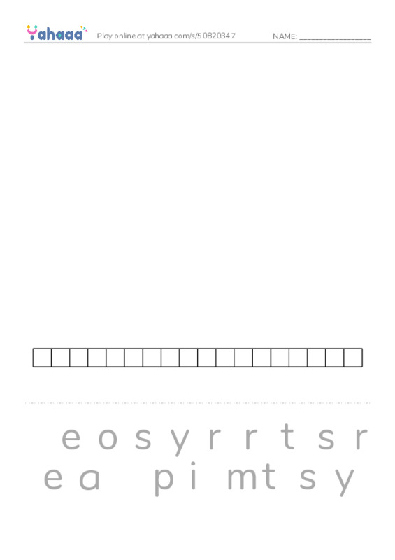 RAZ Vocabulary M: Inside Your Body3 PDF word puzzles worksheet