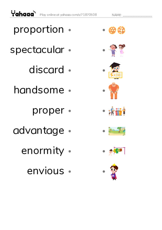 RAZ Vocabulary M: Keb Needs a Home PDF link match words worksheet