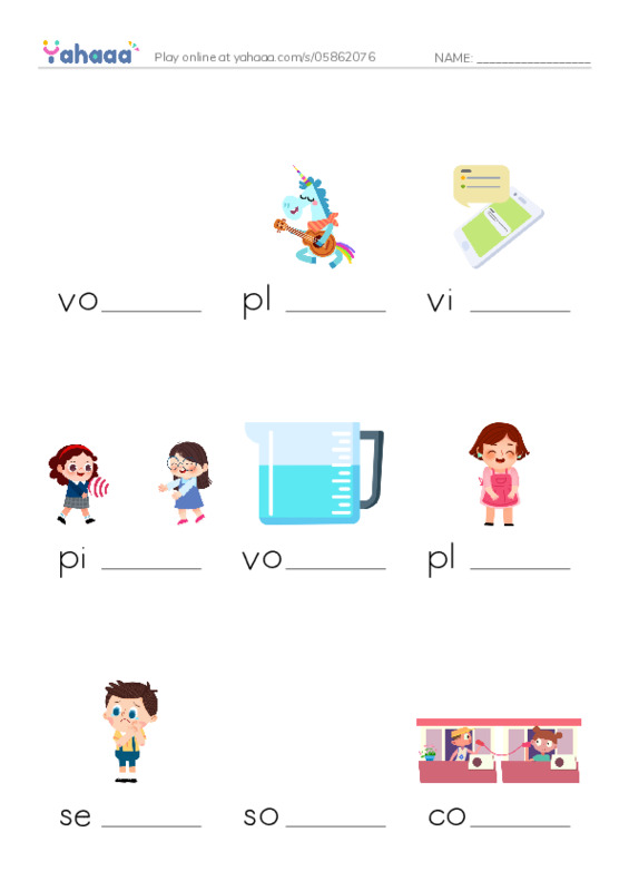RAZ Vocabulary M: Sound All Around PDF worksheet to fill in words gaps