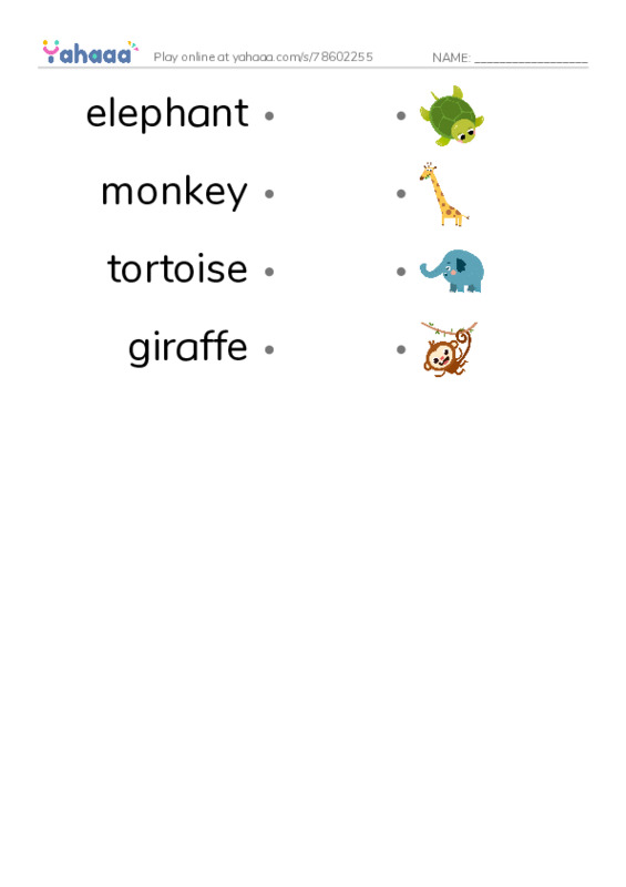 RAZ Vocabulary M: The Sleeping Dog PDF link match words worksheet