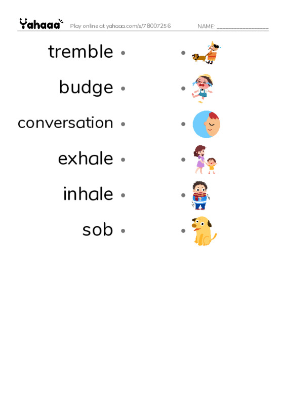 RAZ Vocabulary M: The Three Little Pigs PDF link match words worksheet