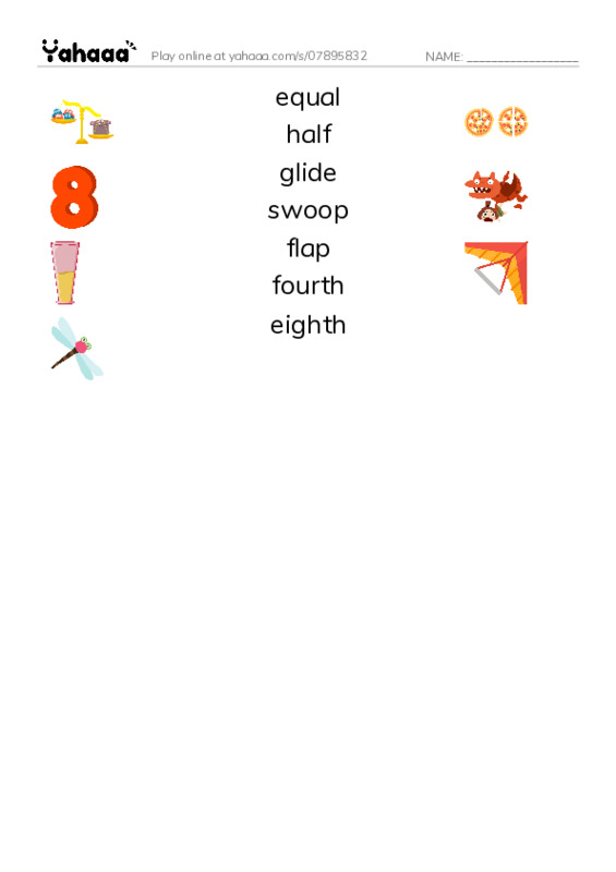 RAZ Vocabulary N: Crows Share A Pie PDF three columns match words