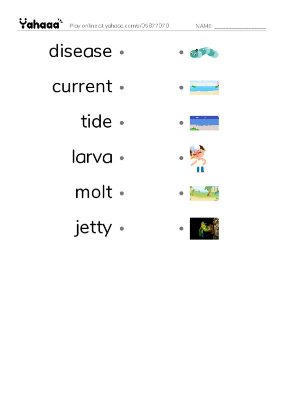 RAZ Vocabulary N: Horseshoes Arent Just for Good Luck PDF link match words worksheet