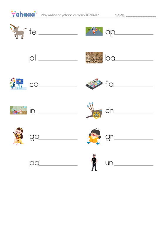 RAZ Vocabulary N: Persephone A Greek Myth PDF worksheet writing row