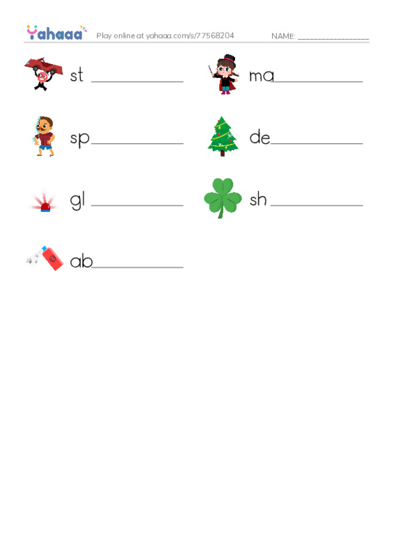 RAZ Vocabulary N: The St Patricks Day Mystery PDF worksheet writing row