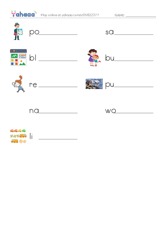 RAZ Vocabulary N: What Lives in This Hole PDF worksheet writing row