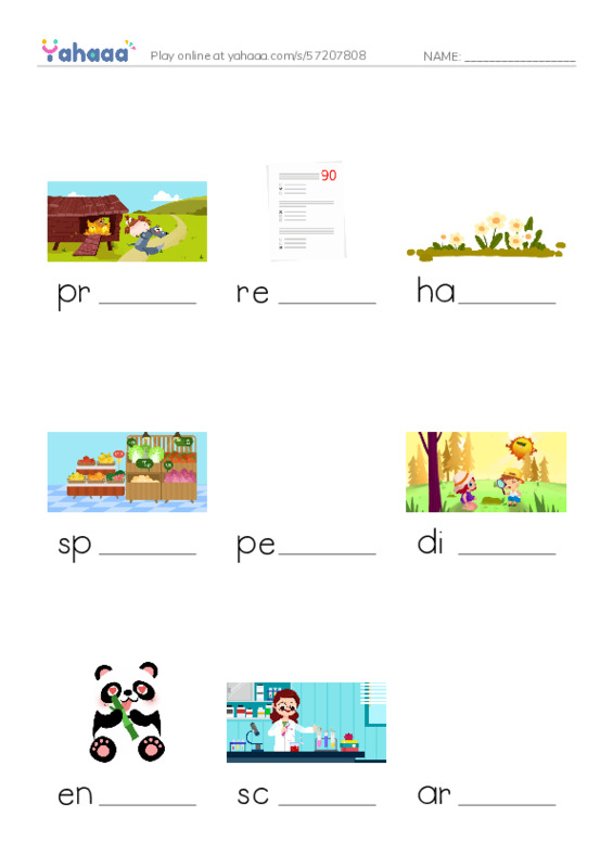 RAZ Vocabulary O: Animal Discoveries PDF worksheet to fill in words gaps