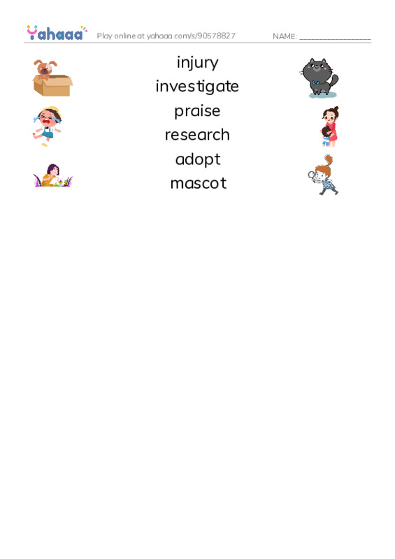 RAZ Vocabulary O: Baltic Rescue PDF three columns match words