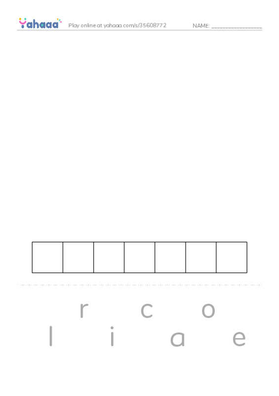 RAZ Vocabulary O: Edible Bugs1 PDF word puzzles worksheet