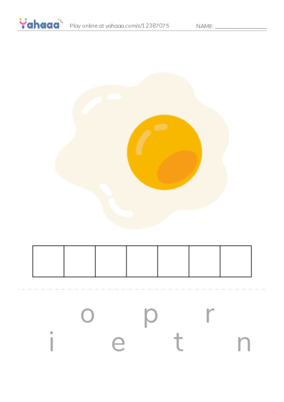 RAZ Vocabulary O: Edible Bugs2 PDF word puzzles worksheet