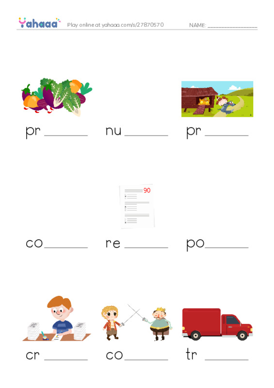 RAZ Vocabulary O: Giant Pumpkins1 PDF worksheet to fill in words gaps