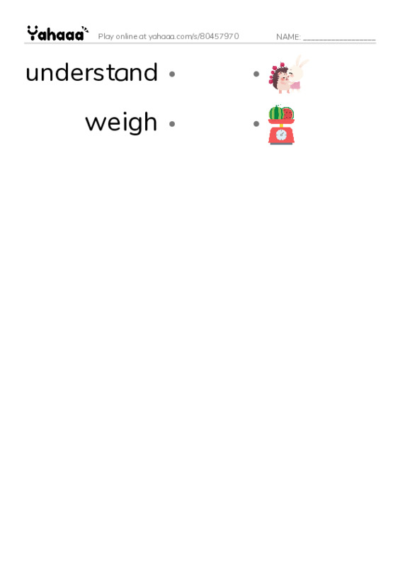 RAZ Vocabulary O: Giant Pumpkins2 PDF link match words worksheet