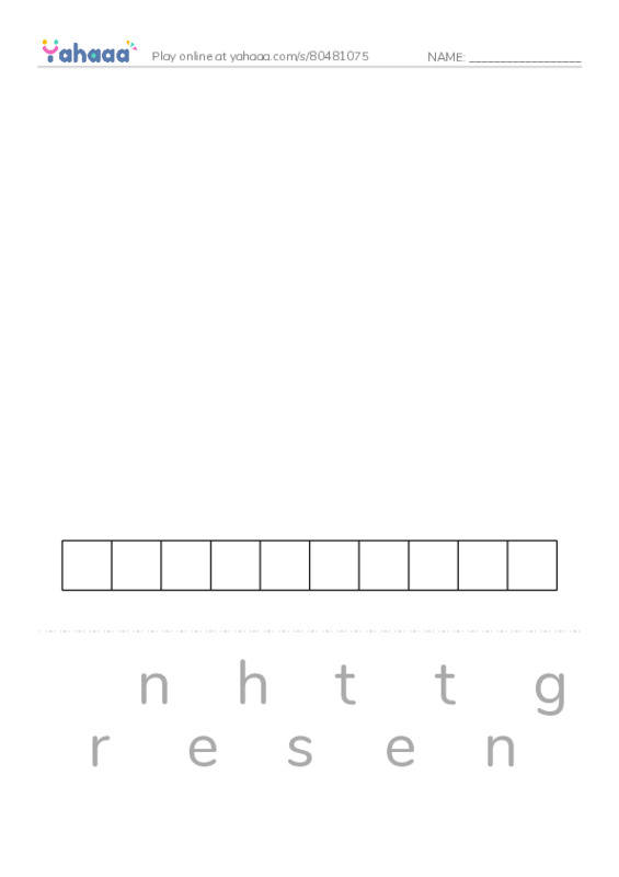 RAZ Vocabulary O: Jenny Loves Yoga2 PDF word puzzles worksheet