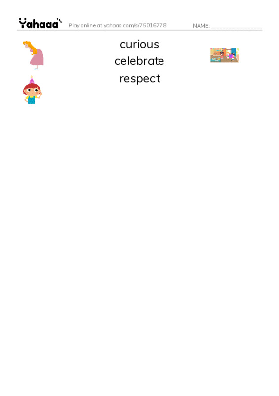 RAZ Vocabulary O: Johnny Appleseed Heads West PDF three columns match words