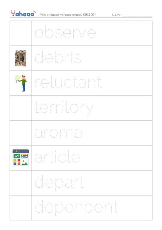 RAZ Vocabulary O: Katies Forest Finds PDF one column image words