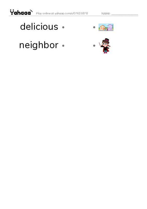 RAZ Vocabulary O: Little Reds Secret Sauce PDF link match words worksheet