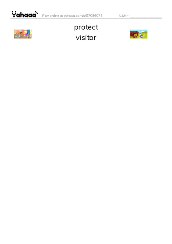 RAZ Vocabulary O: Park Rangers2 PDF three columns match words