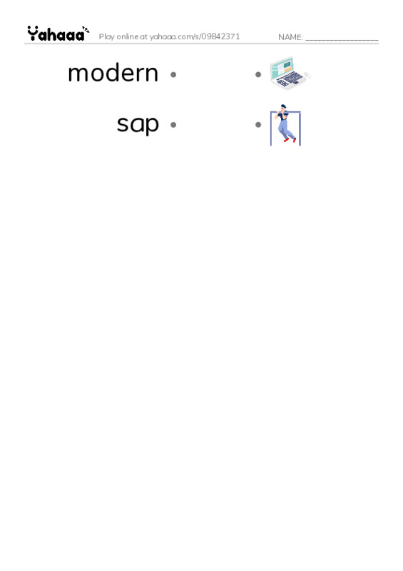 RAZ Vocabulary O: Three Little Pigs The Wolfs Story PDF link match words worksheet