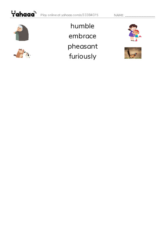 RAZ Vocabulary O: A Golden Tragedy PDF three columns match words