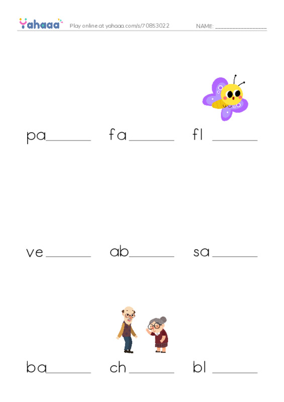 RAZ Vocabulary O: A Late Night Chat With a Parakeet PDF worksheet to fill in words gaps