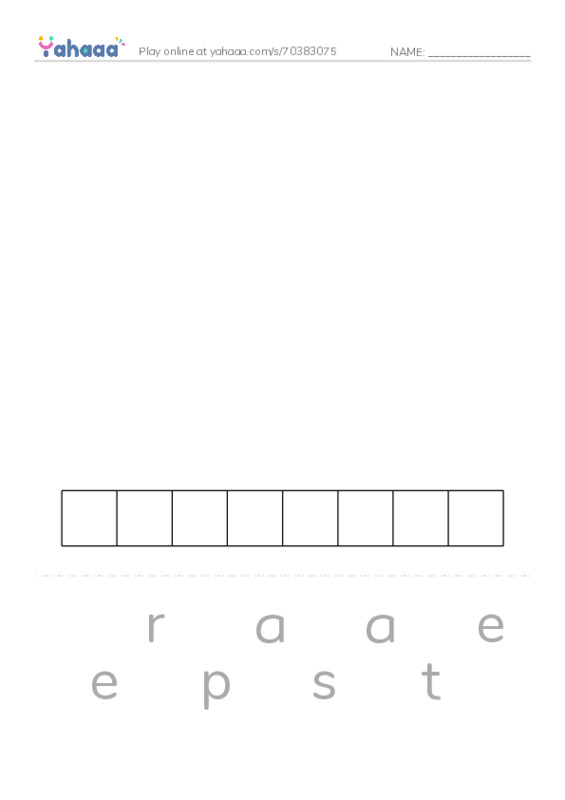 RAZ Vocabulary O: Beckys Puzzle Problem PDF word puzzles worksheet