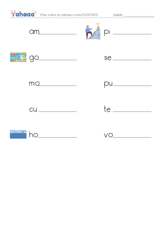 RAZ Vocabulary O: Daniel Boone PDF worksheet writing row
