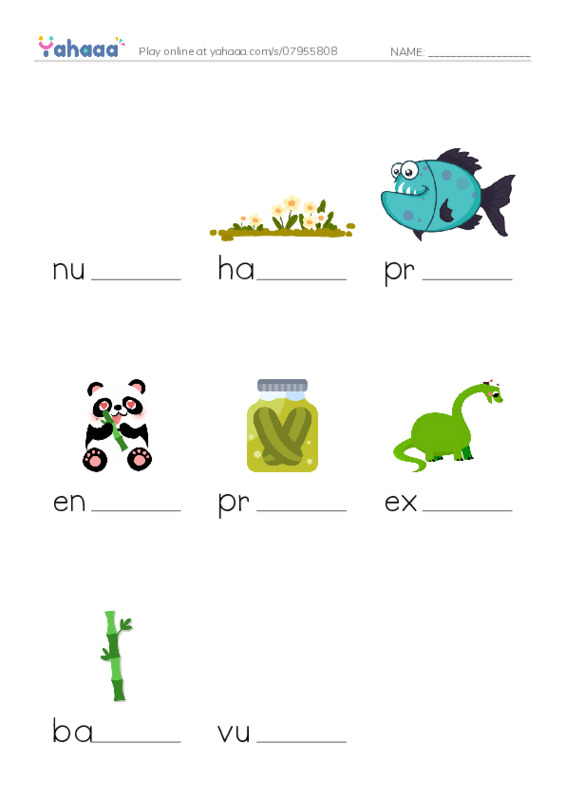 RAZ Vocabulary O: Giant Pandas PDF worksheet to fill in words gaps