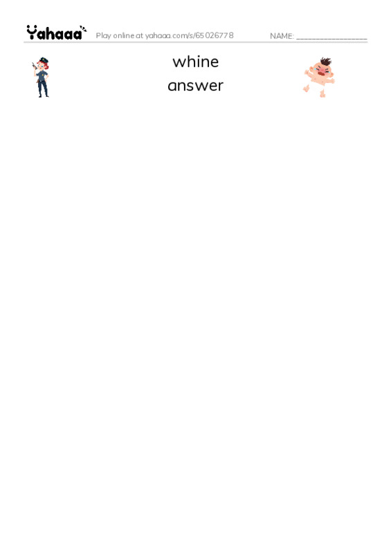 RAZ Vocabulary O: Goldilocks and the Three Bears PDF three columns match words