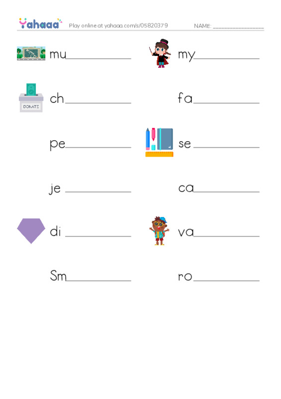 RAZ Vocabulary O: I Am the Hope Diamond PDF worksheet writing row