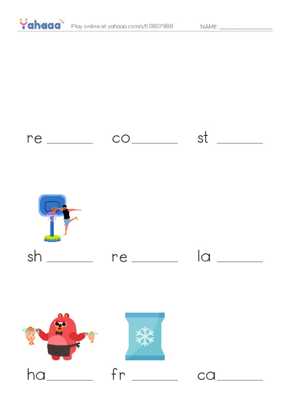 RAZ Vocabulary O: Landons Pumpkins PDF worksheet to fill in words gaps
