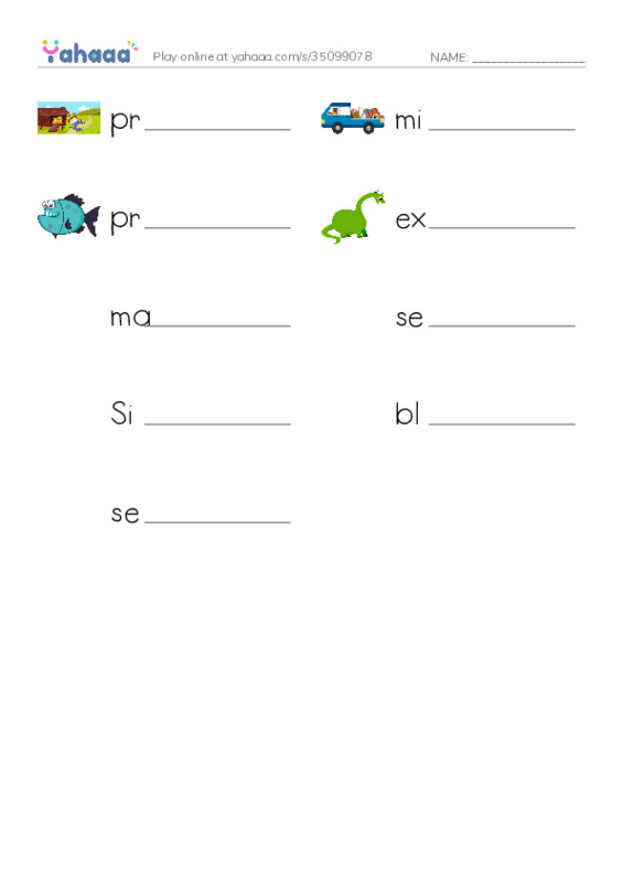 RAZ Vocabulary O: Manatees PDF worksheet writing row