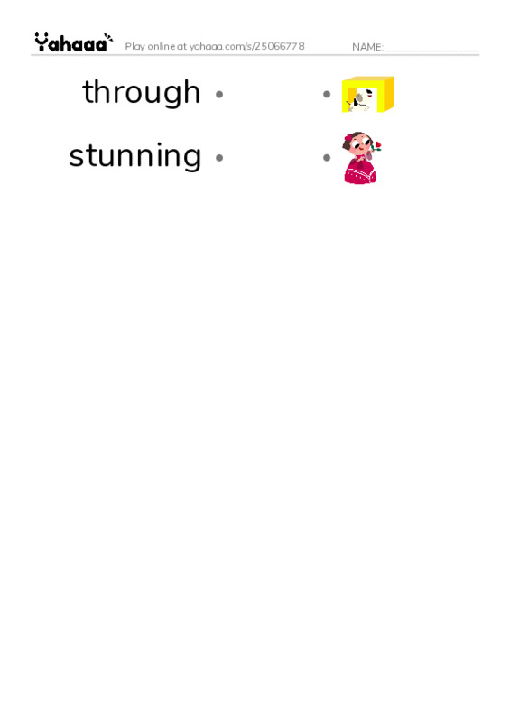 RAZ Vocabulary O: The Legend of Sleepy Hollow PDF link match words worksheet