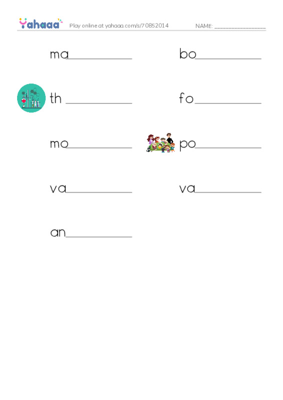 RAZ Vocabulary O: The Mona Lisa Mystery PDF worksheet writing row