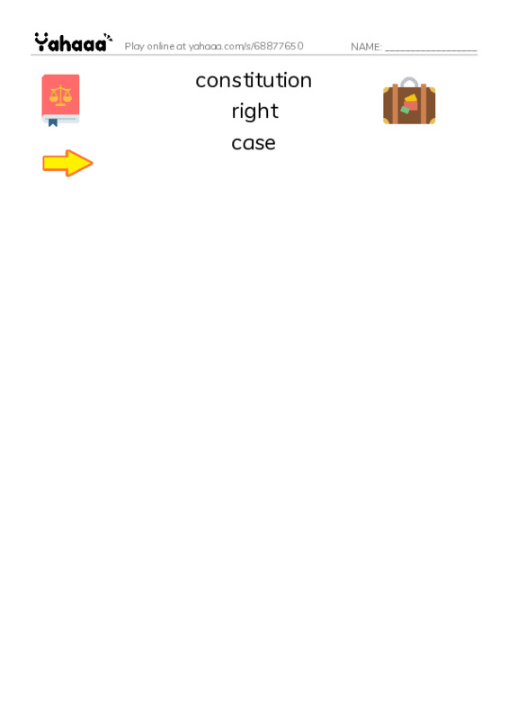 RAZ Vocabulary O: Women of the Supreme Court PDF three columns match words